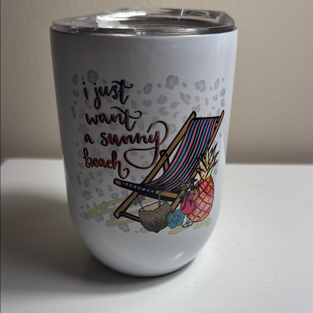 Beach-Themed Insulated Tumbler